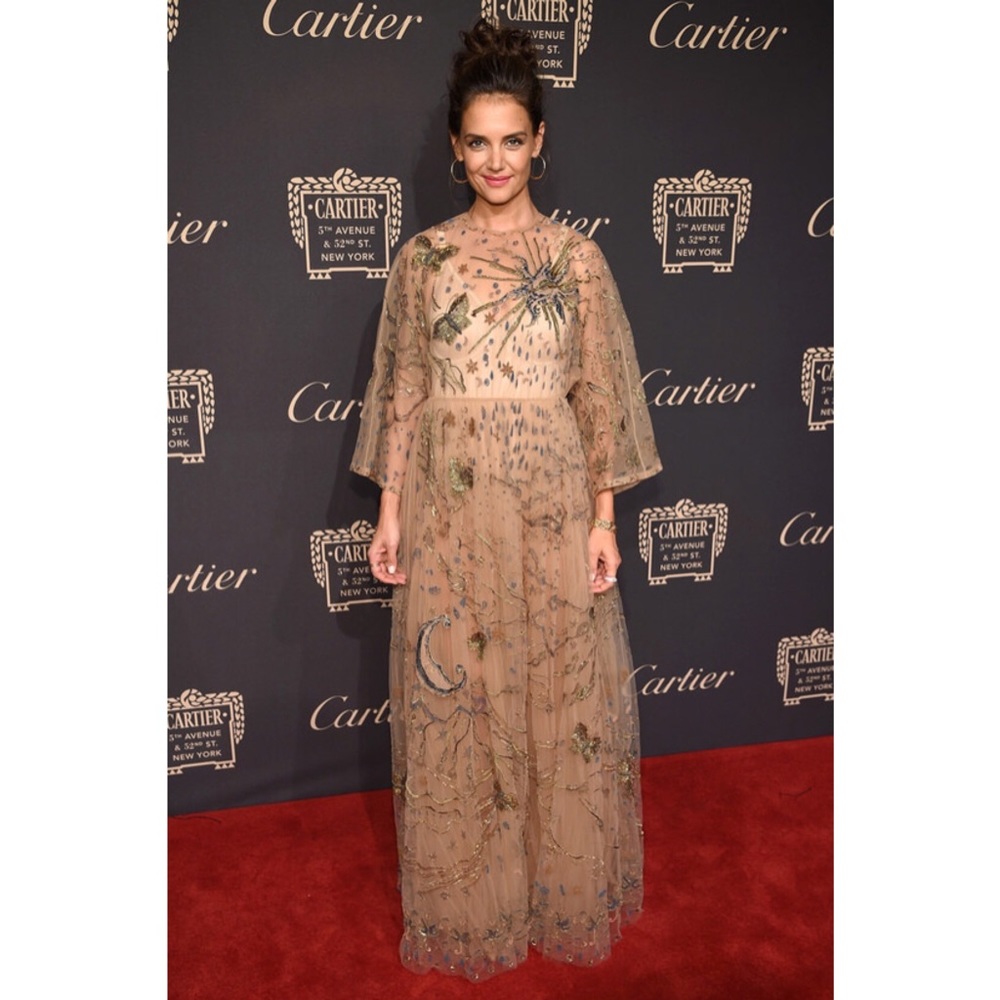 VALENTINO COUTURE BUTTERFLY EMBELLISHED TULLE GOWN